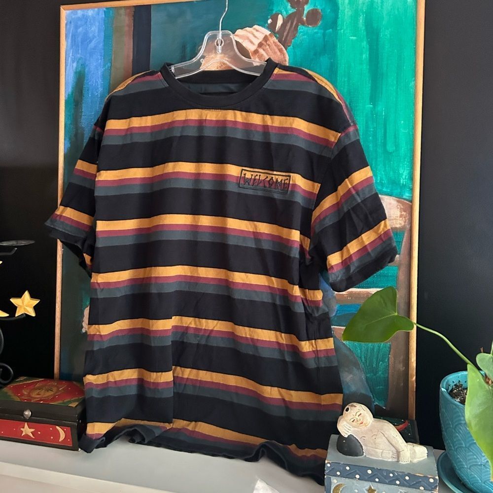 Zumiez Welcome Short Sleeve T Shirt Stripe T-Shirt Size XL - Picture 13 of 15